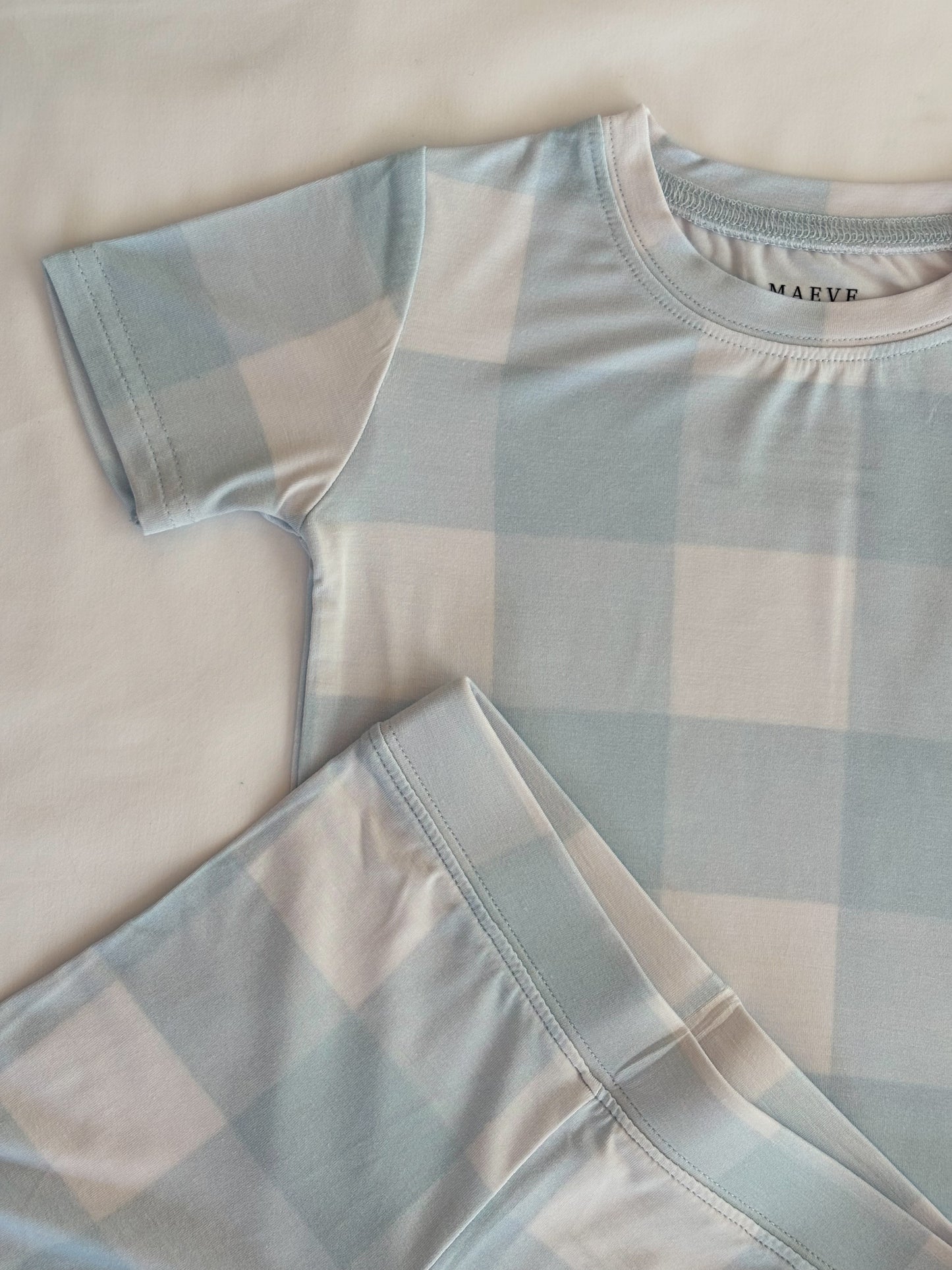 Toddler Short Sleeve Pajama Set - Cuddle Checkers