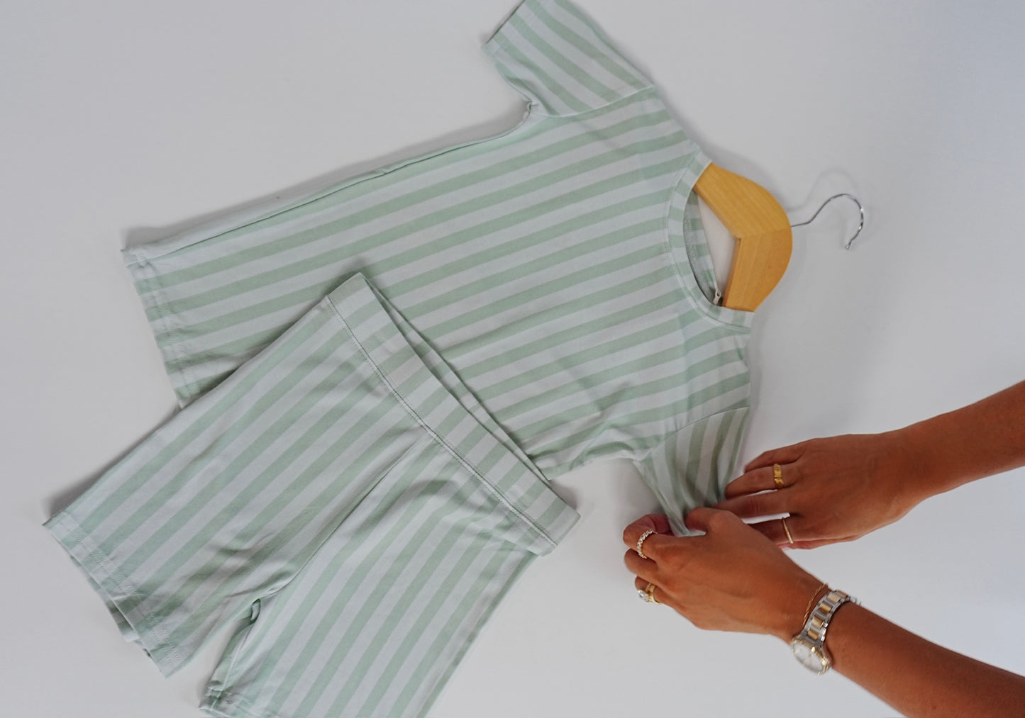 Toddler Short Sleeve Pajama Set - Sprout Stripes