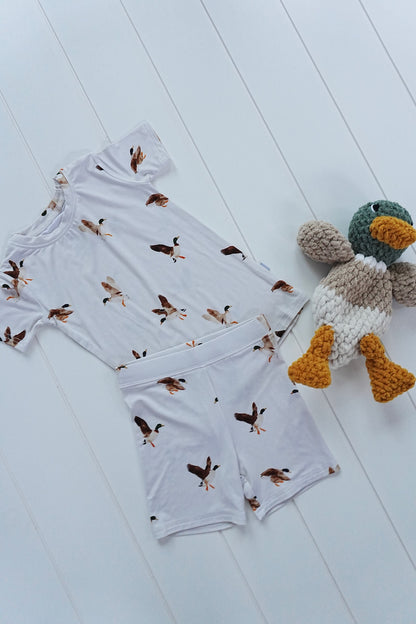 Toddler Short Sleeve Pajama Set - Milk & Mallards