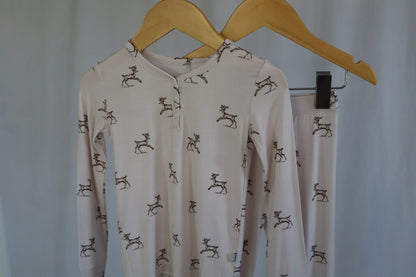 Long Sleeve Toddler Set - Dancing Deer