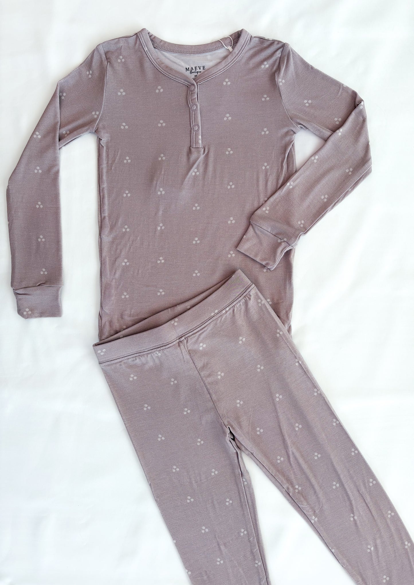 Toddler Long Sleeve Pajama Set - Mini Mauve