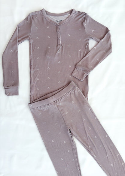 Toddler Long Sleeve Pajama Set - Mini Mauve