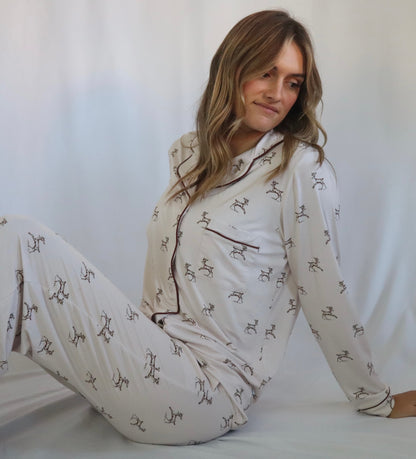 Women’s Pajama Set - Dancing Deer