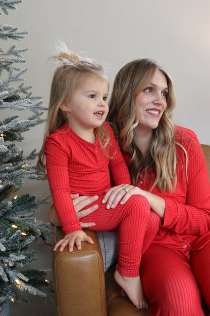 Long Sleeve Toddler Set - Santa’s Stripes