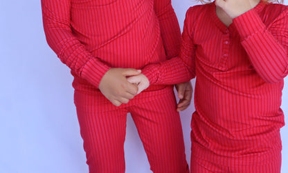 Long Sleeve Toddler Set - Santa’s Stripes