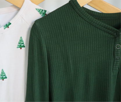 Long Sleeve Toddler Set - Ribbed Soft Spruce