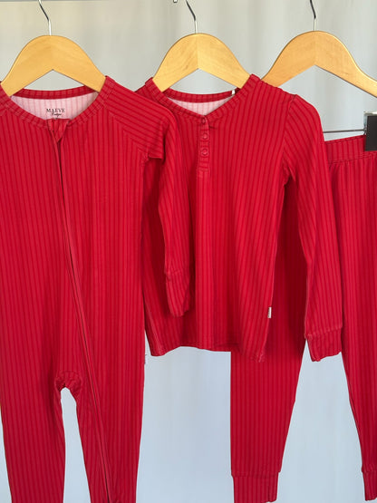 Long Sleeve Toddler Set - Santa’s Stripes
