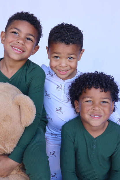 Long Sleeve Toddler Set - Ribbed Soft Spruce