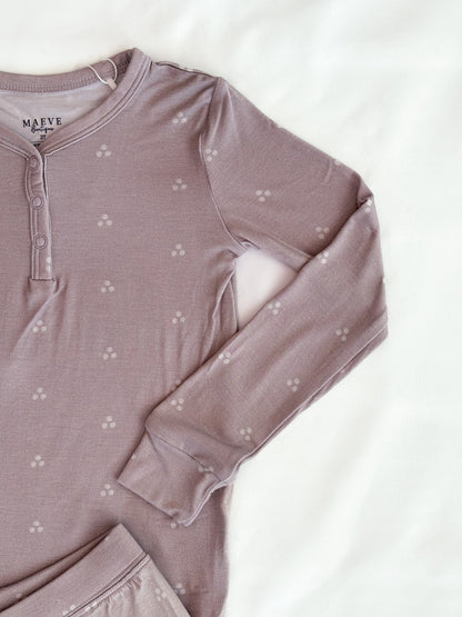 Toddler Long Sleeve Pajama Set - Mini Mauve