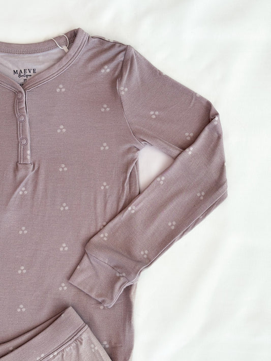 Toddler Long Sleeve Pajama Set - Mini Mauve