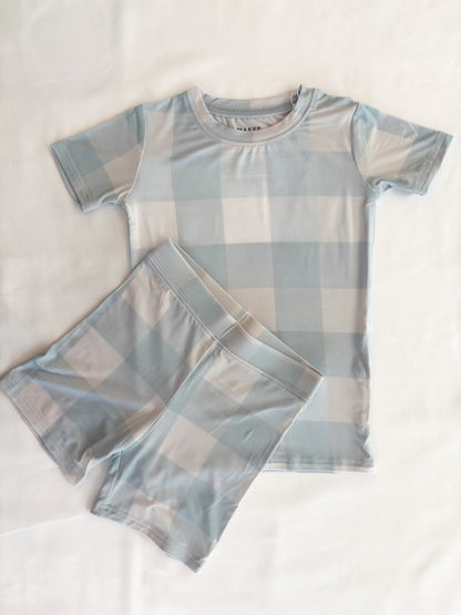 Toddler Short Sleeve Pajama Set - Cuddle Checkers