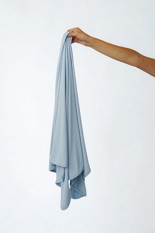 Swaddle - Ribbed - Soft Sky