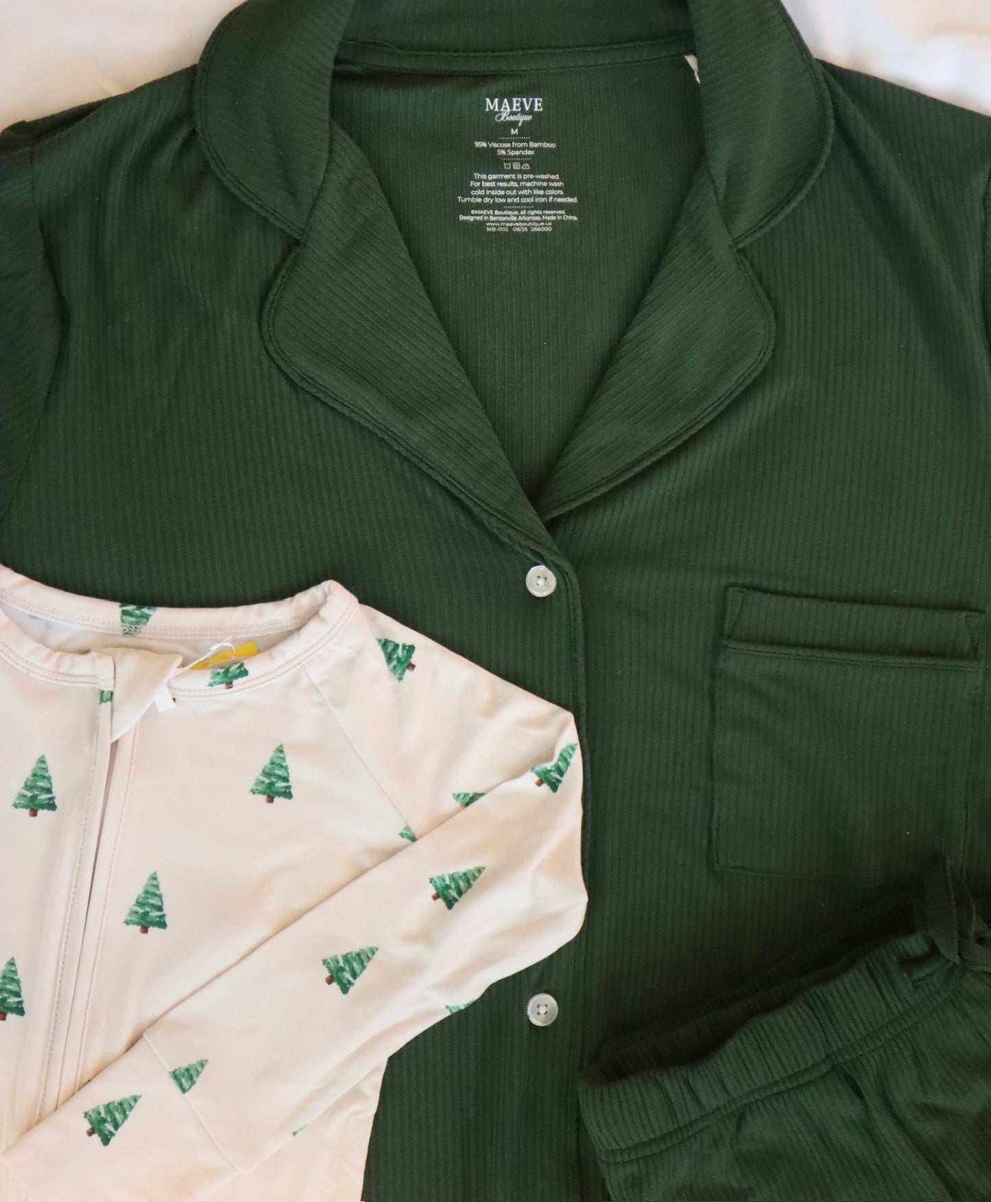 Women’s Pajama Set - Ribbed Soft Spruce