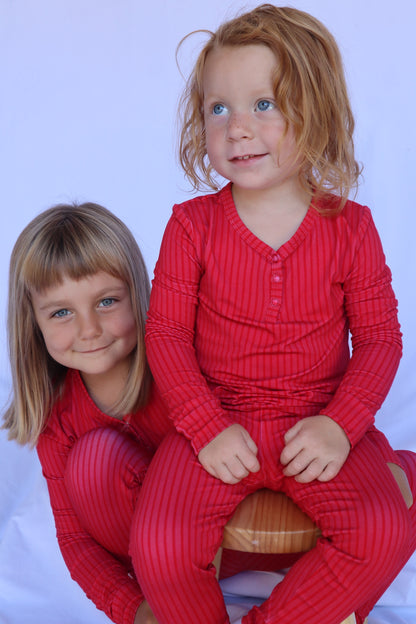 Long Sleeve Toddler Set - Santa’s Stripes